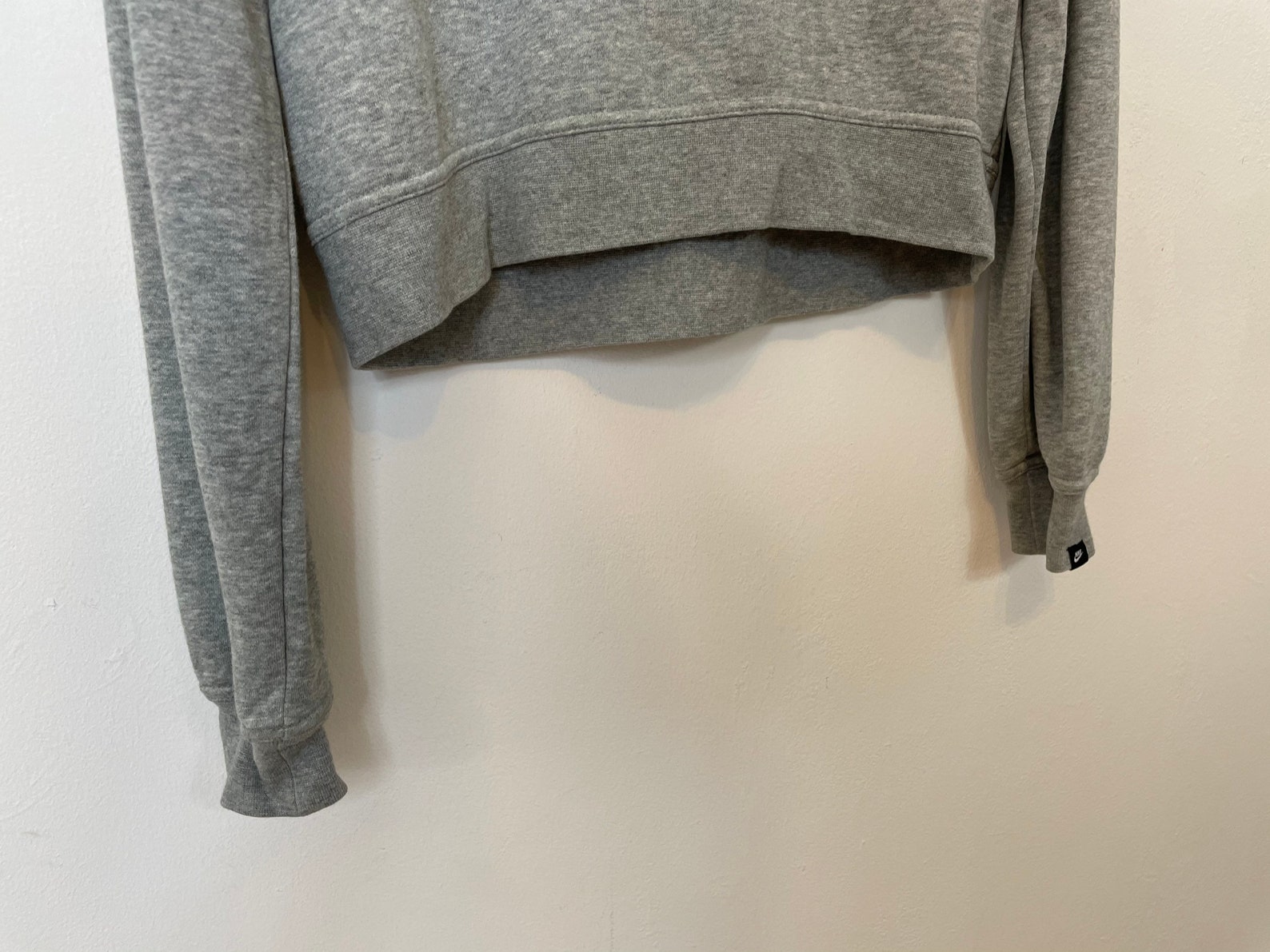 Women's Nike Cropped Hoodie Sweater Sweatshirt Top Grey UK | Etsy