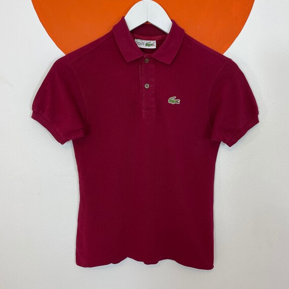 maroon lacoste shirt