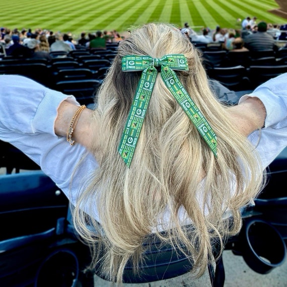 Packers Long Tail Hair Bow