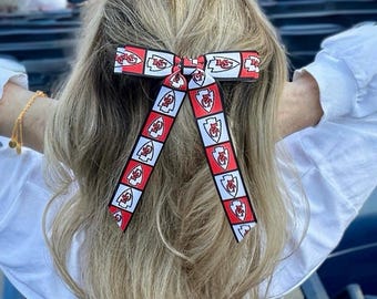 Chiefs Long Tail Hair Bow