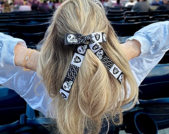 Raiders Long Tail Hair Bow