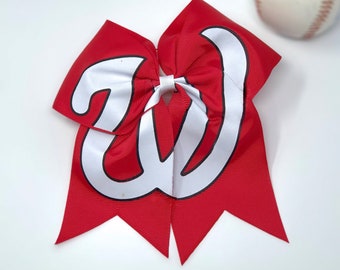 Washington Nationals Curly W Bow for Wreaths and Trees