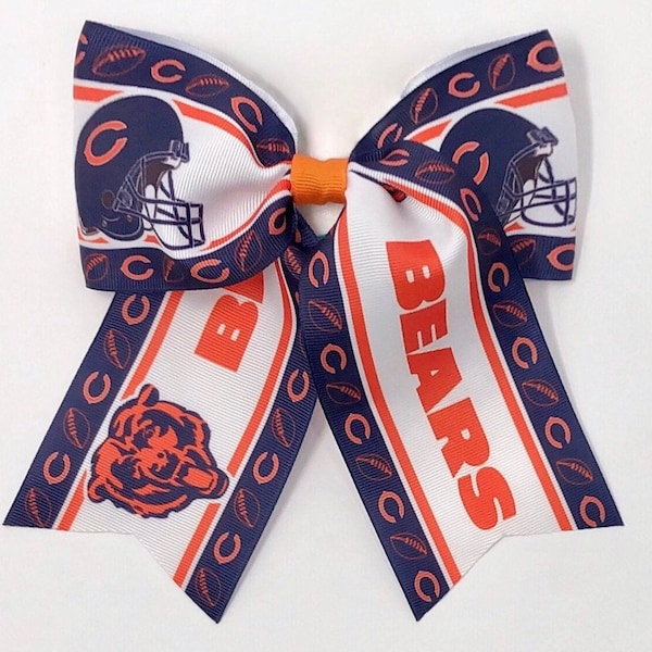 Chicago Bears Football Girls Hair Bow