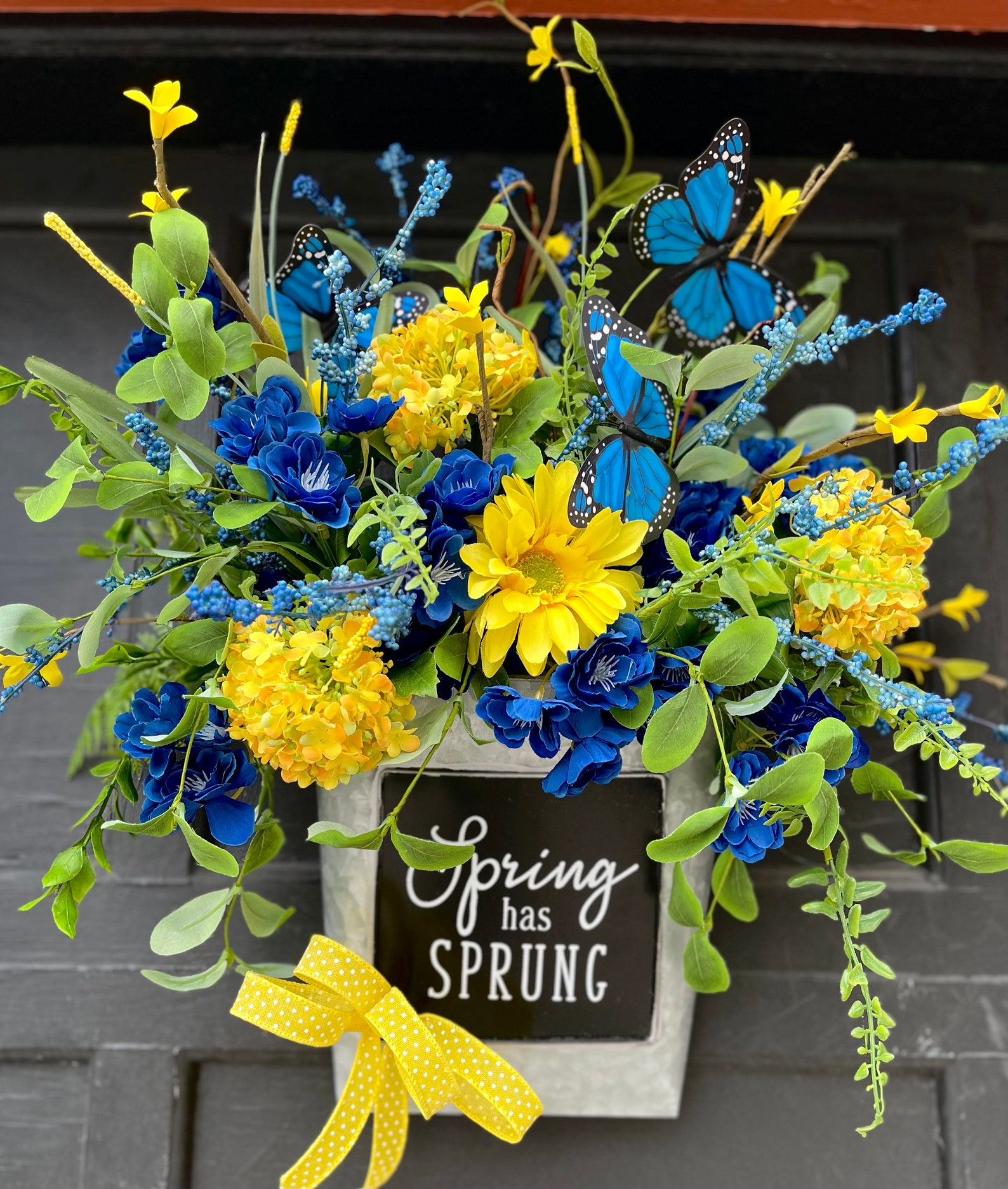 Metal Door Basket, Door Decor, Floral Decor, Front Door Decor, Front