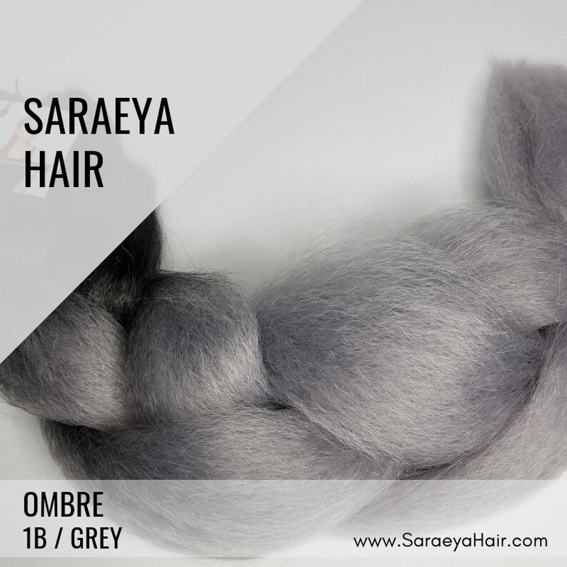2 Tone Ombre 1b Grey Ombre Colors Braiding Hair Single Etsy