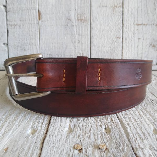 Handmade Leather Belt - RPK Leatherworks Signature "Rhyno Tough" Everyday Belt