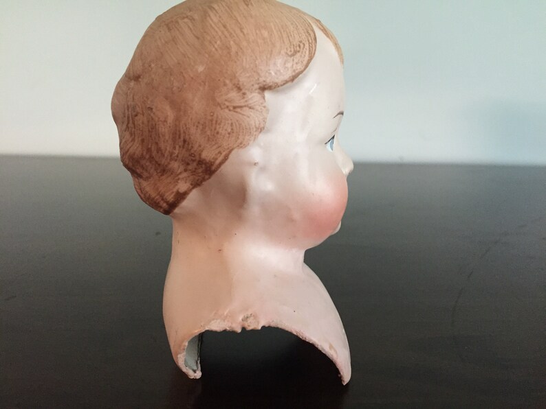 Vintage German Paper Mache Male Doll Head Etsy