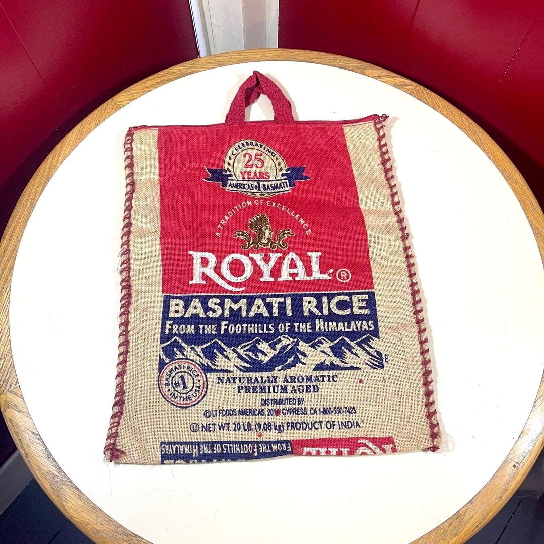 Handmade Basmati Rice Tote Bag: Upcycled Shopping Bag - Etsy