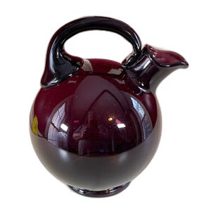 Vintage Cambridge Amethyst Glass Round Ball Jug Pitcher, Great Color, Excellent Condition