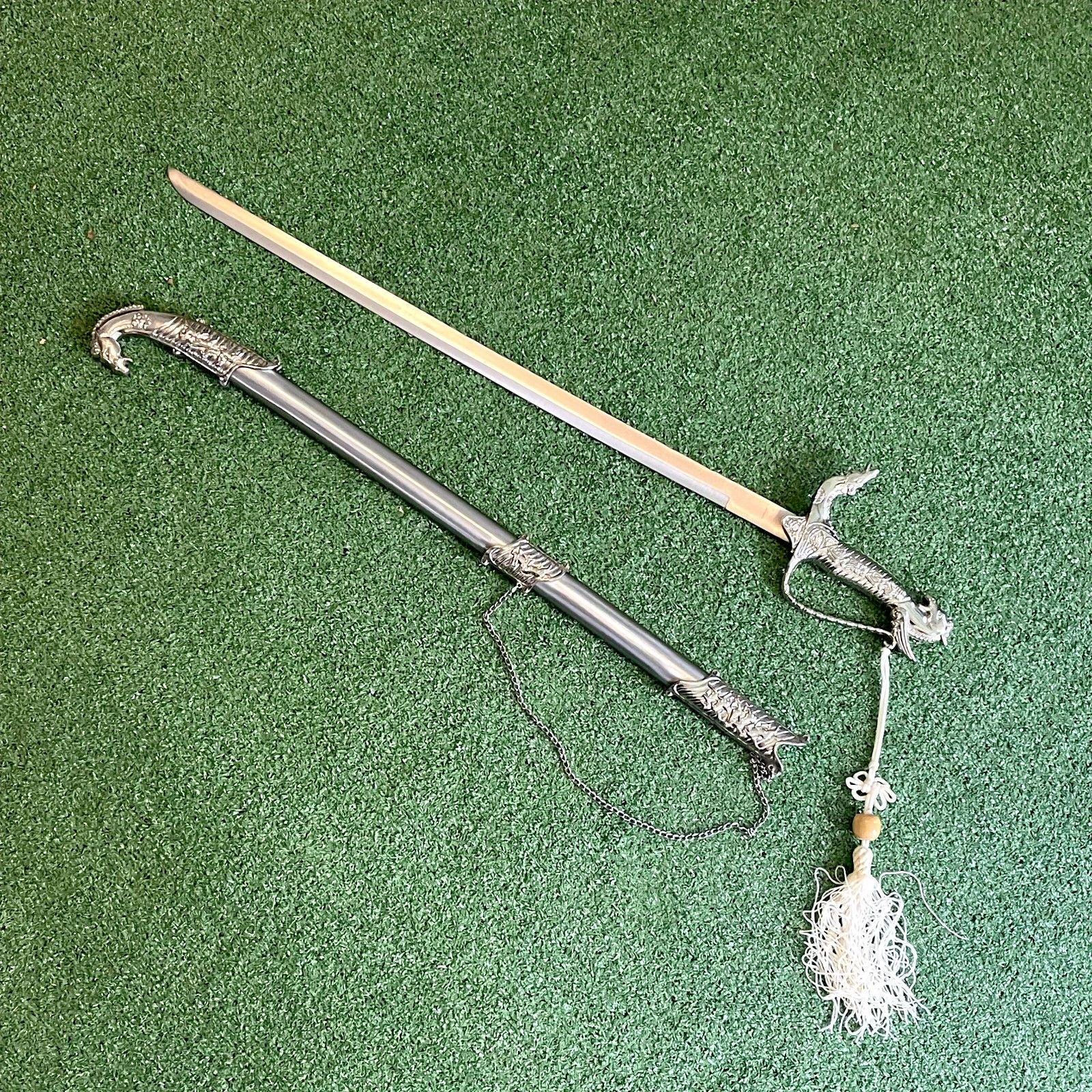 Horse Themed Sabre, Ornate Sword, with Metal Scabbard, Very Good Condition