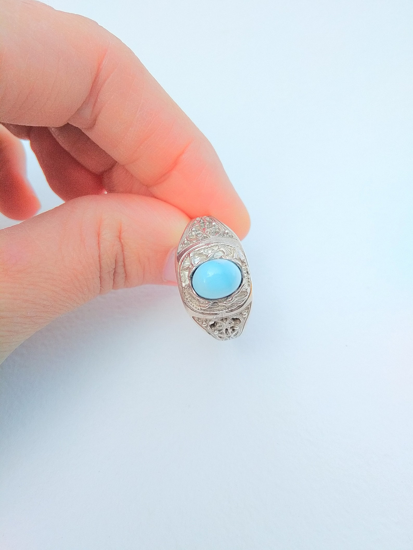 Mens larimar ring Etsy