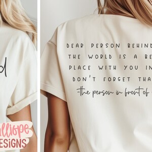 Beste persoon achter mij SVG, You Are Loved SVG, You Matter SVG, inspirerend citaat, positief citaat, ontwerpen grafisch T-shirt, digitale download