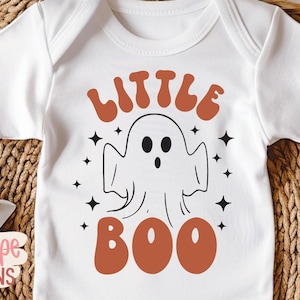 Little Boo SVG, Süßer Geist SVG, Halloween SVG, Baby und Kleinkind-Shirt-Design, Süßes oder Saures Tasche svg, Digital Download, Cricut, Silhouette