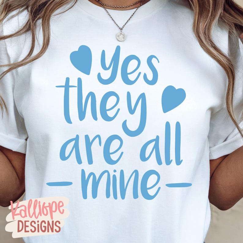 „Ja, sie gehören alle mir“-SVG, Lustige Mama-SVG, Sarkastischer Spruch, „Mama von vielen“-SVG, Cricut-Dateien, Silhouette-Designs Bild 2