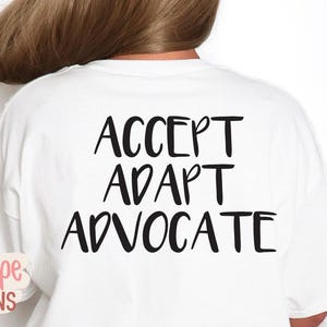 SVG de defensor de la adaptación, SVG de autismo, TDAH, neurodiversidad, diseño de camiseta para maestros, SVG de maestro de educación especial, autista, madre de niños con necesidades especiales, concienciación