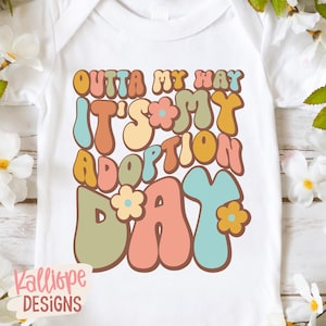 Adoption Day PNG, Retro Adopted Shirt Design, Gotcha Day PNG, Adoption Celebration, Sublimation Design, Instant Download