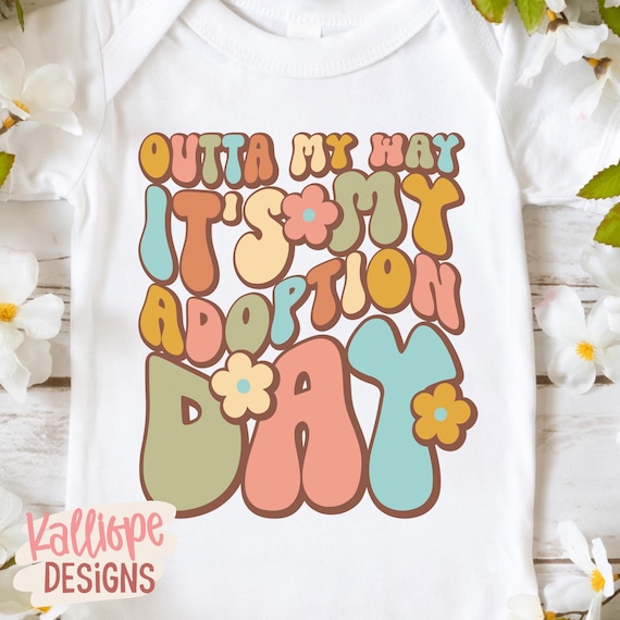 Adoption Day PNG, Retro Adopted Shirt Design, Gotcha Day PNG, Adoption Celebration, Sublimation Design, Instant Download