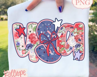 USA Coquette Bow PNG, 4th of July PNG, Preppy Patriotic Sublimation Design, Girly America, Red White Blue Bow, Independence Day Shirt Design
