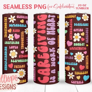 Envoltura de vaso para cuidadores PNG, diseño de vaso para cuidadores, envoltura para acompañantes, proveedor de atención personal, cuidado, atención domiciliaria, asistente de salud a domicilio