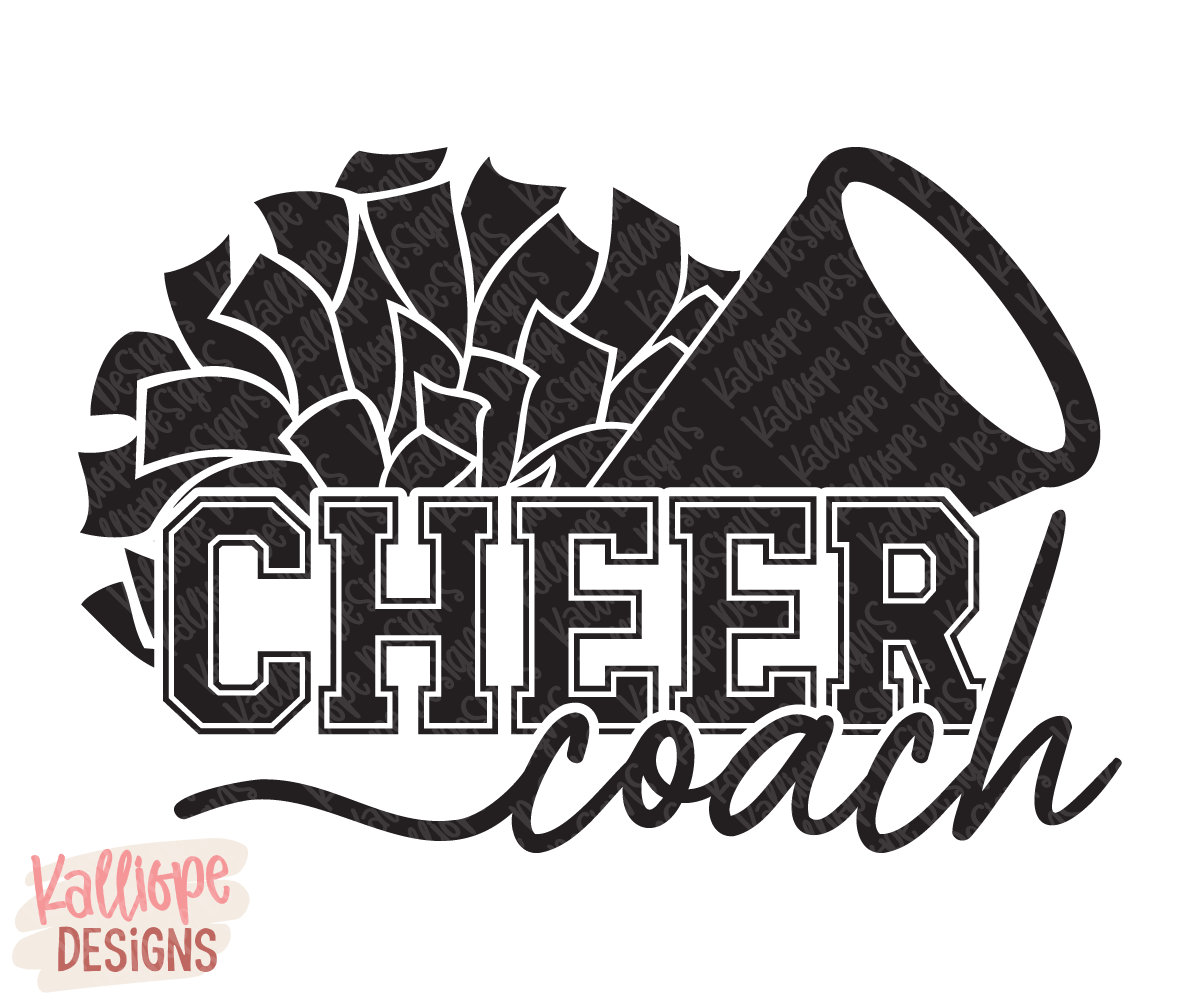 Cheer Coach SVG, Cheerleading SVG, Cheer Shirt SVG, Cheerleader, Cheer Clipart, Coach Gift, Cricut Files, Silhouette Svg, T-Shirt Designs