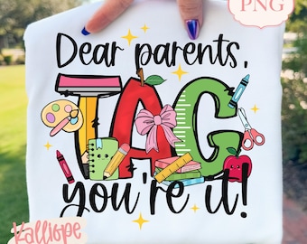 Liebe Eltern Tag Du bist es PNG, Lustiger Lehrer PNG, Letzter Schultag PNG, Lehrer-Shirt-Design, Ende des Jahres Sublimation