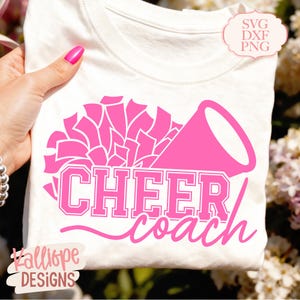 Cheercoach SVG, Cheerleadingcoach SVG, Cheerleader Clipart, Coach Life SVG, Cheer Team Shirt Design, Cricut Cut-fil, Silhuettdesigner