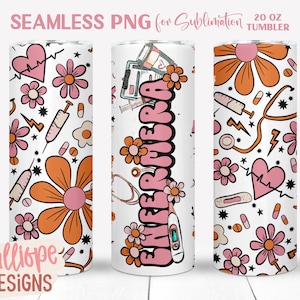 Enfermera emballage de verre PNG, gobelet rétro pour infirmière, soins infirmiers PNG, Enfermería, Médica, soins de santé PNG, Envoltura de Vaso, sublimation de verre