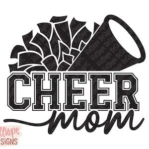 Cheer Mom SVG, Cheerleading SVG, Cheer Shirt SVG, Cheerleader, Cheer Clipart, Moeder Shirt Png, Cricut-bestanden, Silhouet Svg, T-shirtontwerpen