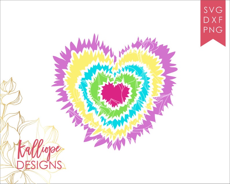 Download Tie Dye Heart SVG Tie Dye Cut File Girl's Shirt svg | Etsy