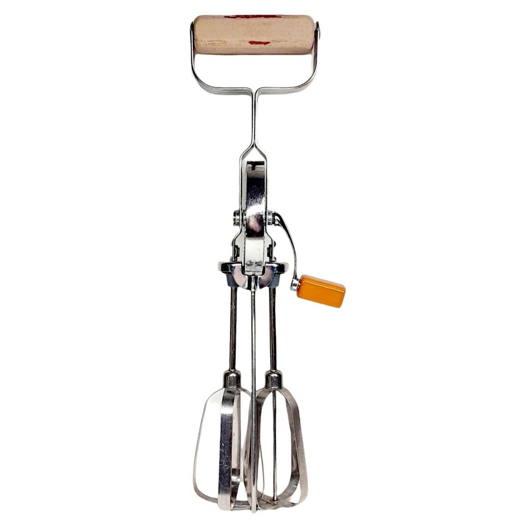Ekco Egg Beater Hand Mixer With Red Wooden and Bakelite Etsy