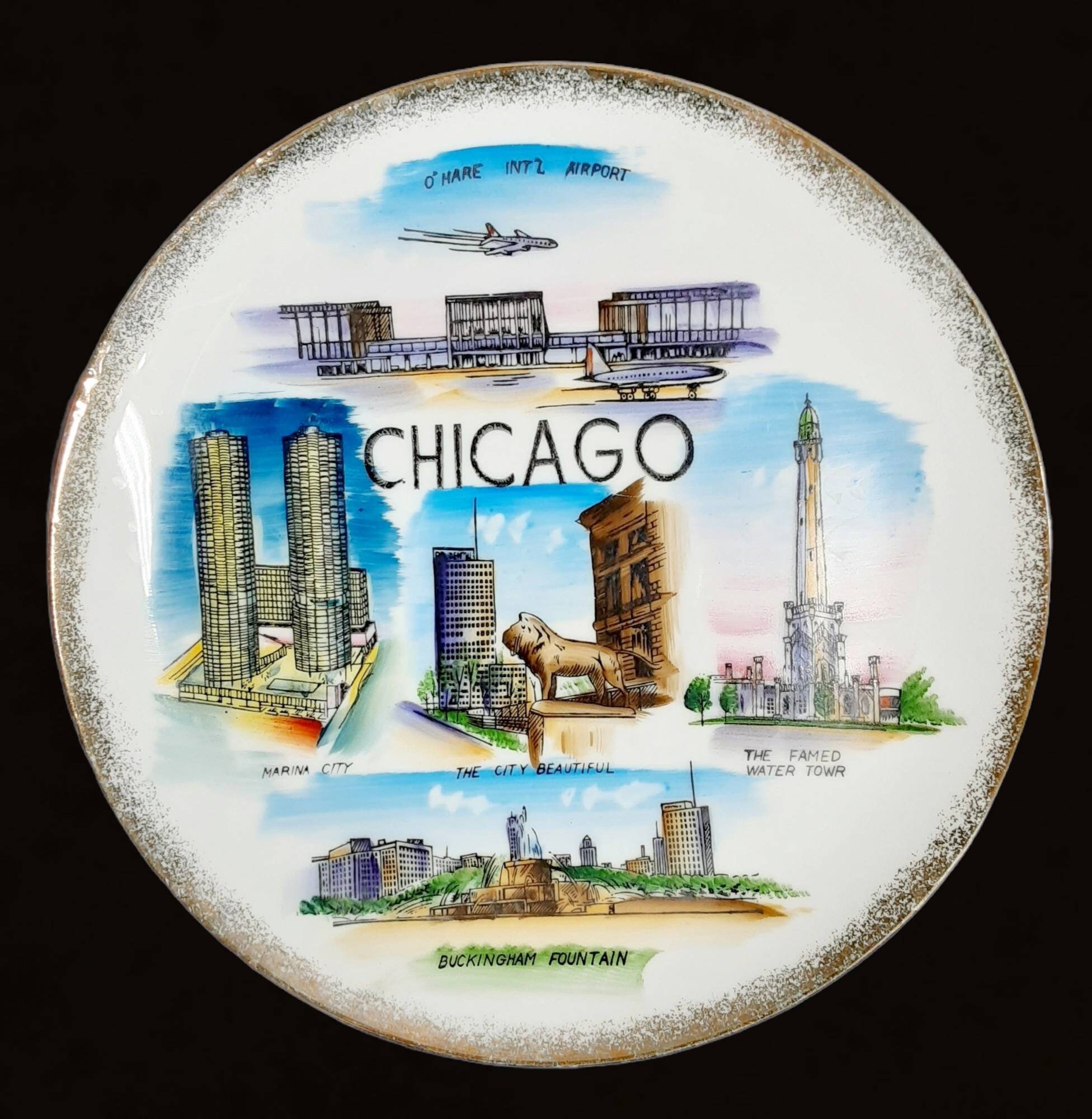 Victoria Ceramics Chicago The City Beautiful MCM Souvenir Etsy