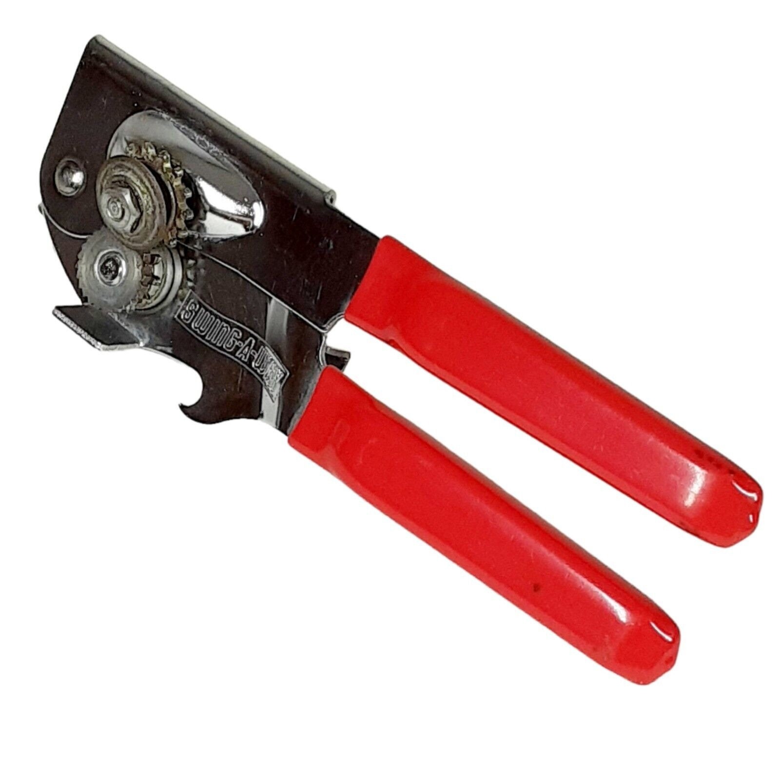 Vintage Classic Swing-A-Way Red Handle Manual Hand Can Opener Made in USA  Retro