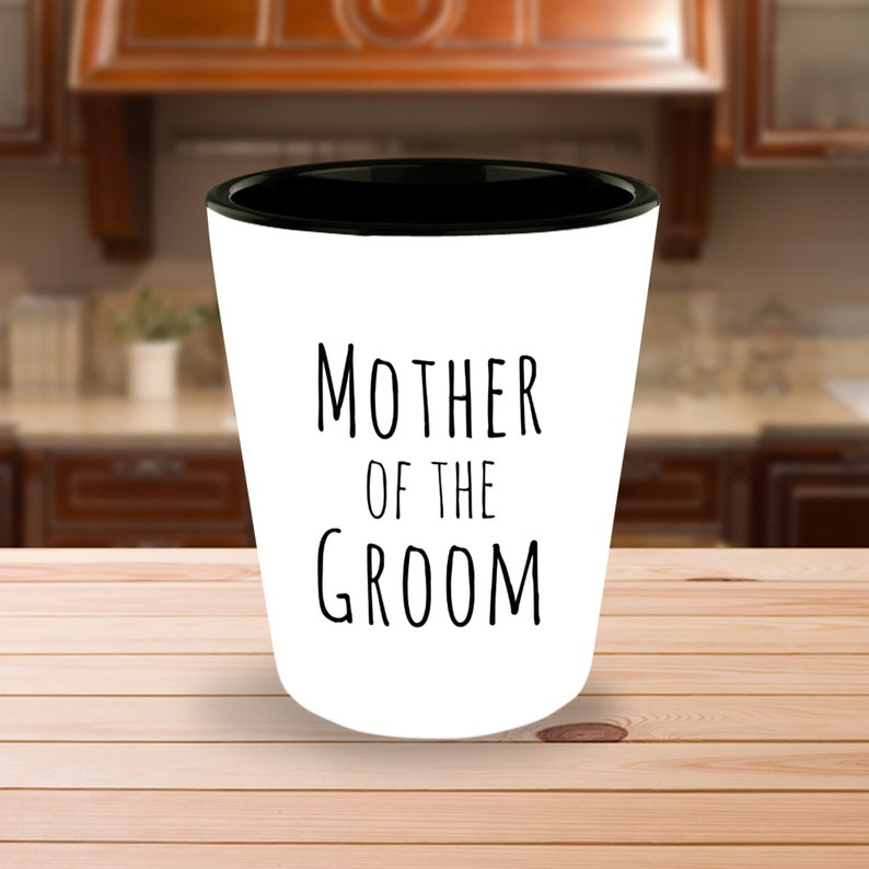 Mother of the Groom Shot Glass From Groom Rehearsal Party Favor Bridal Party Collection Wedding Keepsake Personalize Wedding Date