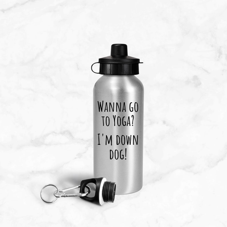 Corny Yoga Joke Birthday or Christmas Gift Idea For Workout or Walking Super Cute Funny Yoga Water Bottle For Him or Her