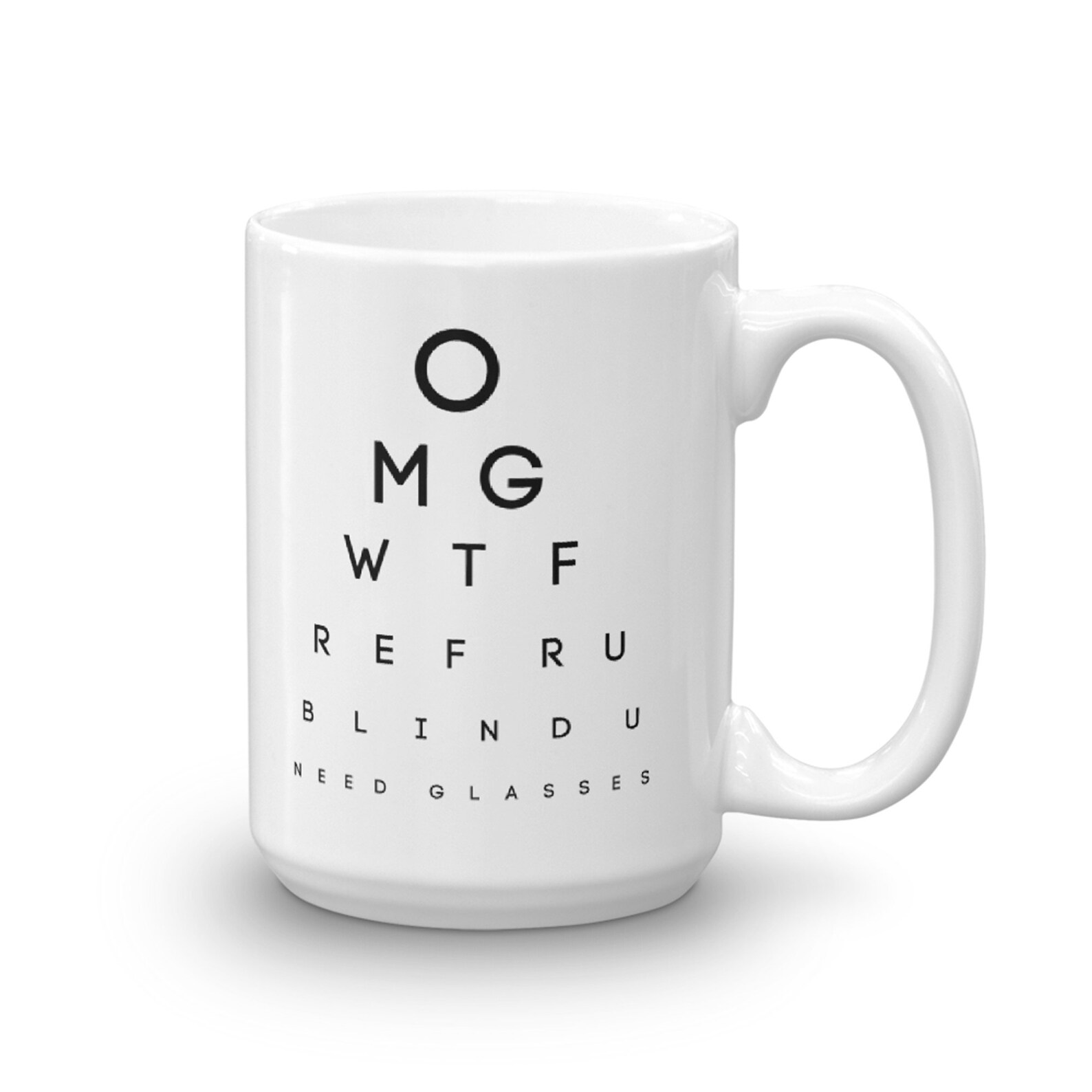 Funny Referee Eye Chart Coffee Mug Are You Blind Gift for