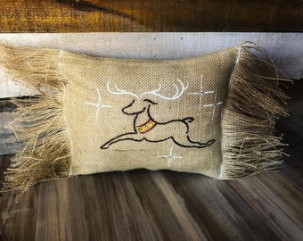 Reindeer Christmas Pillow