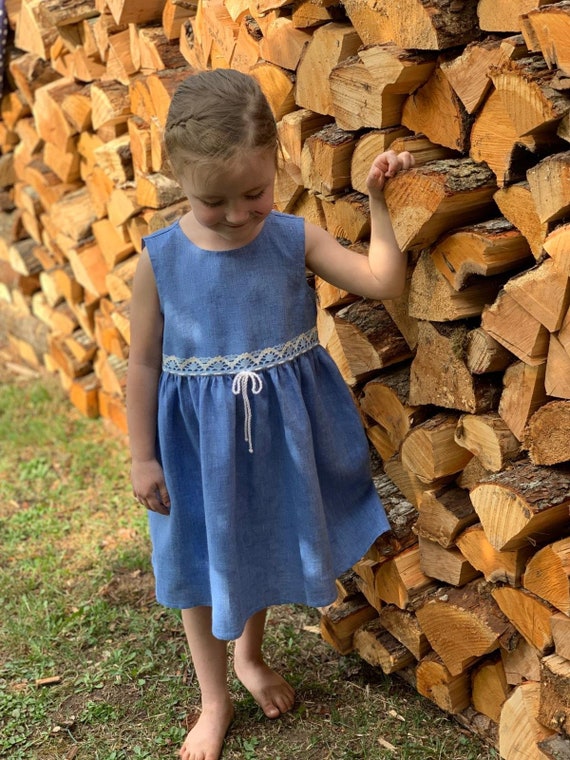 sunny girl linen dress