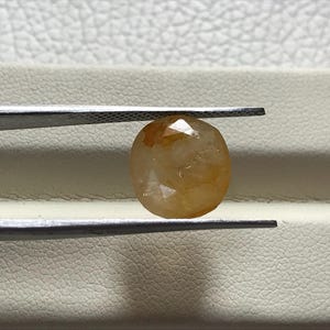 Safira amarela natural facetada | Safira de corte solto para anel ou pingente | Safira amarela | Pedra rara 5,0 crt