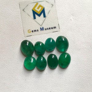100% Natural Emerald cabochon Shape oval  Loose Gemstone, Emerald  For Jewelry, lot emerald cabochon 6 to 9 MM  12 carat