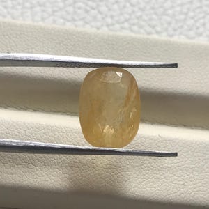 Safira amarela natural facetada | Safira de lapidação solta para anel ou pingente | Safira amarela | Pedra rara 6,10 crt