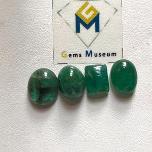 100% Natural Emerald cabochon Shape oval  Loose Gemstone, Emerald  For Jewelry, lot emerald cabochon 8 to 11 MM  12.50 carat