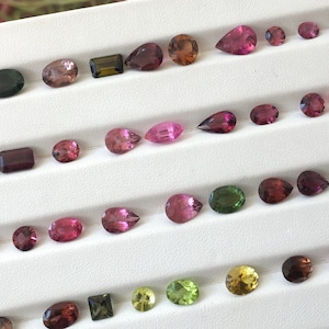 tourmaline cut Tourmaline cut  Loose Gemstone Lot Grade Mix shape Natural Multi Color Tourmaline cut stones lot Natural Tourmaline cut