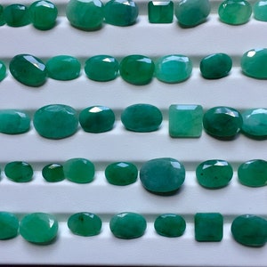 Emerald cut lot  Faceted lot emerald cut Emerald  For Jewelry, Faceted emerald cut lot 7 to17 mm mix size lot  Emerald