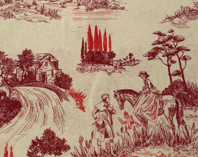 Toile De Jouy French Country Style Fabric Upholstery Fabric - Etsy