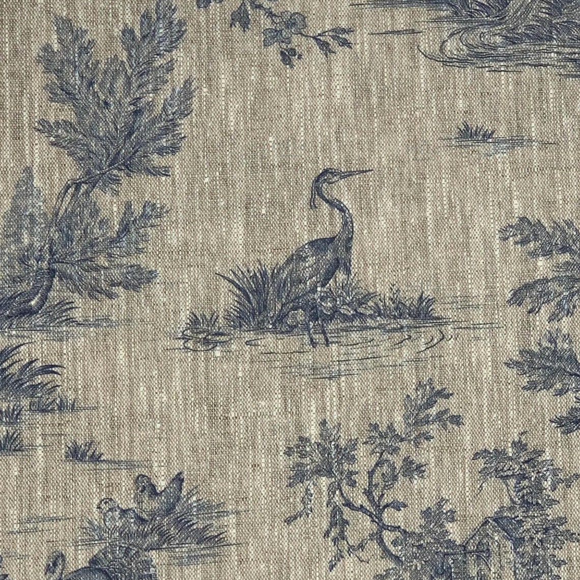 Toile De Jouy French Country Style Fabric - Etsy