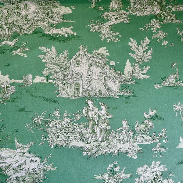 Toile de Jouy stof katoen meubelstof in Franse landelijke stijl