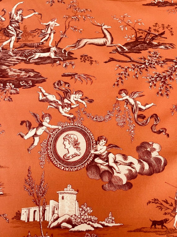 Toile De Jouy French Country Style Fabric - Etsy