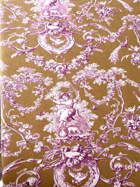 Toile De Jouy Fabric French Country Style Upholstery Fabric - Etsy