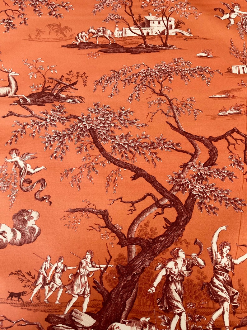 Toile De Jouy French Country Style Fabric Etsy