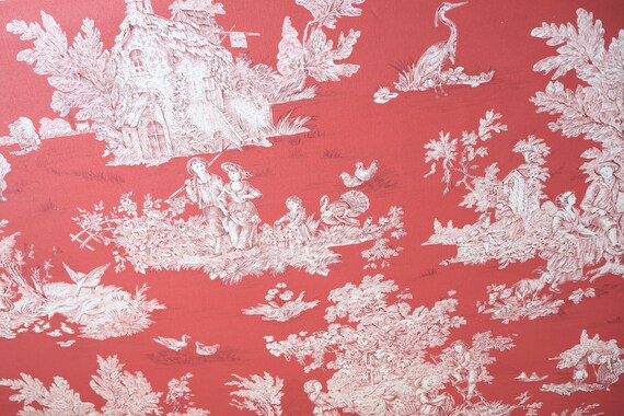Toile De Jouy French Country Style Fabric - Etsy